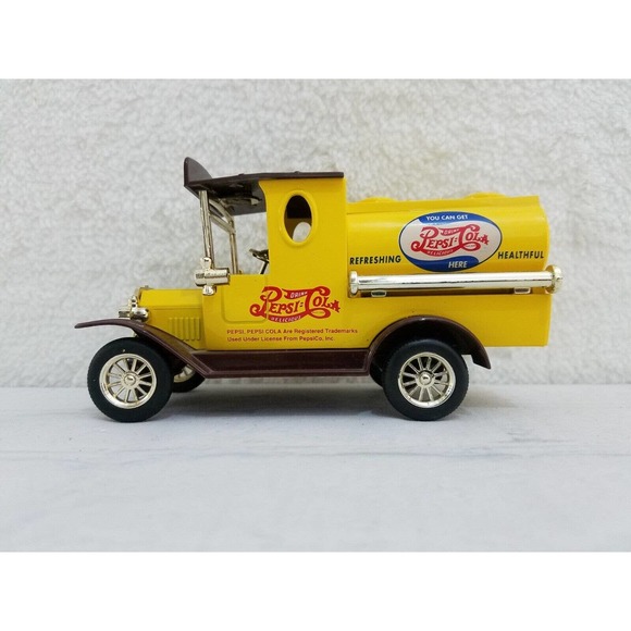Golden Wheels 20886-002 Diecast Pepsi-Cola Yellow and Bown Coin Bank - Picture 8 of 10